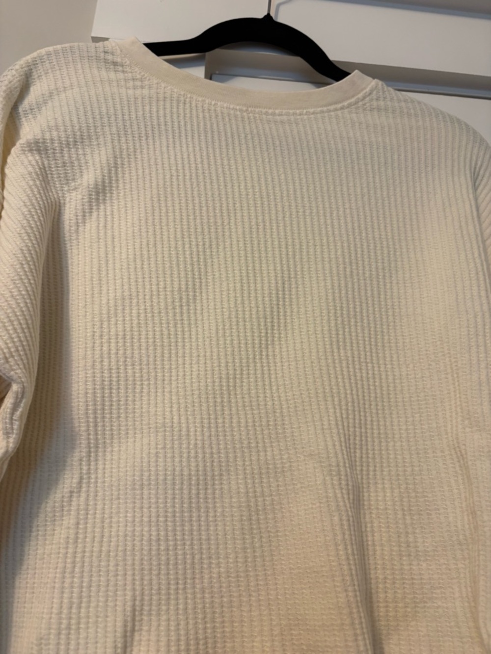Double Zero Cream Ribbed Top - Picture 5 of 6